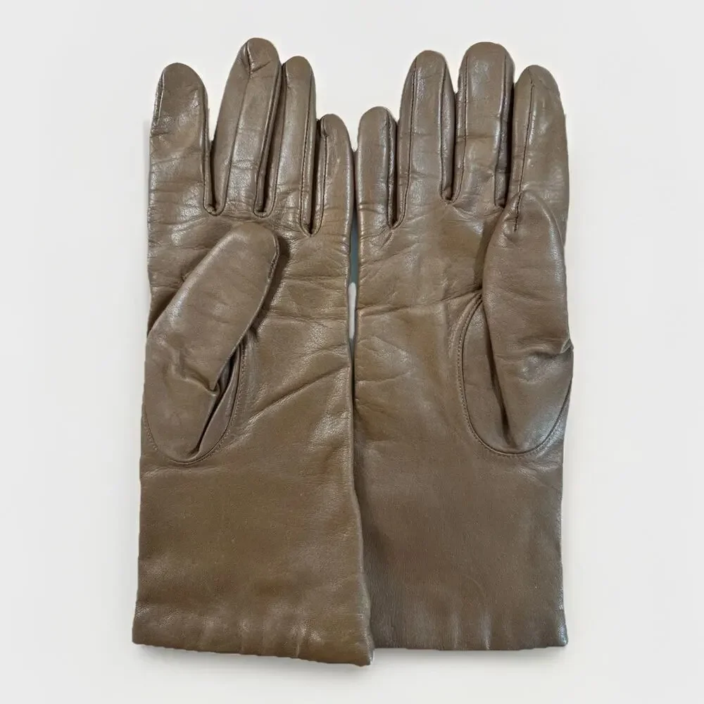 Soft Brown Leather Driving Dress Gloves Women S Warm Fall Winter